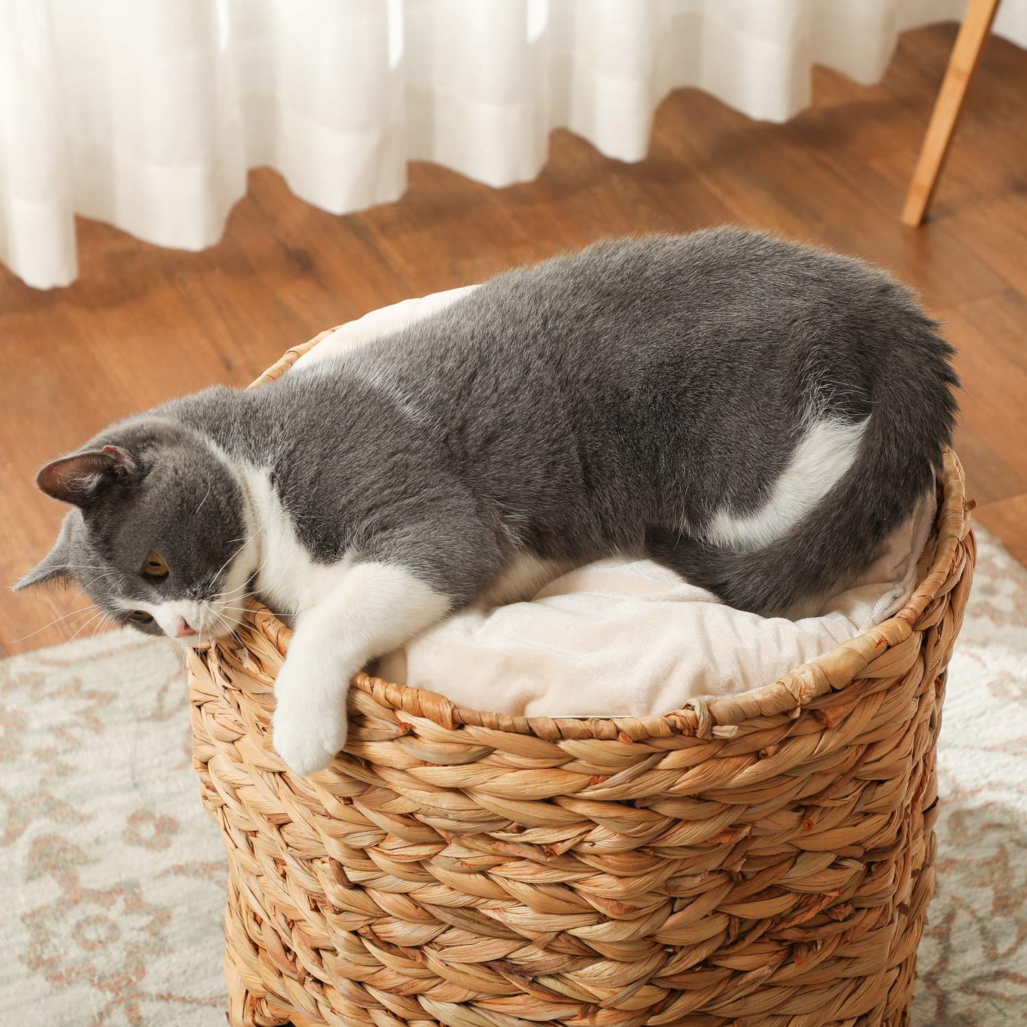 Cat Scratching Barrel, Vattenhyacint, 50 cm, Ljusbrun