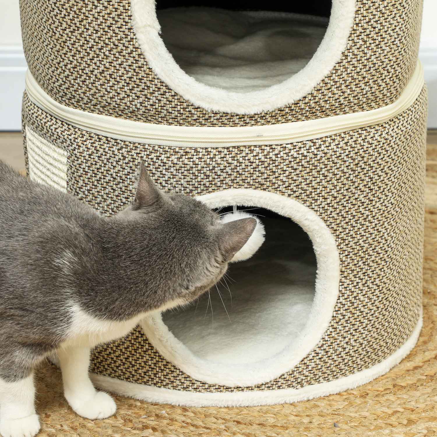 Cat Scratching Fat, Sisal, 56 cm, för katter upp till 5 kg