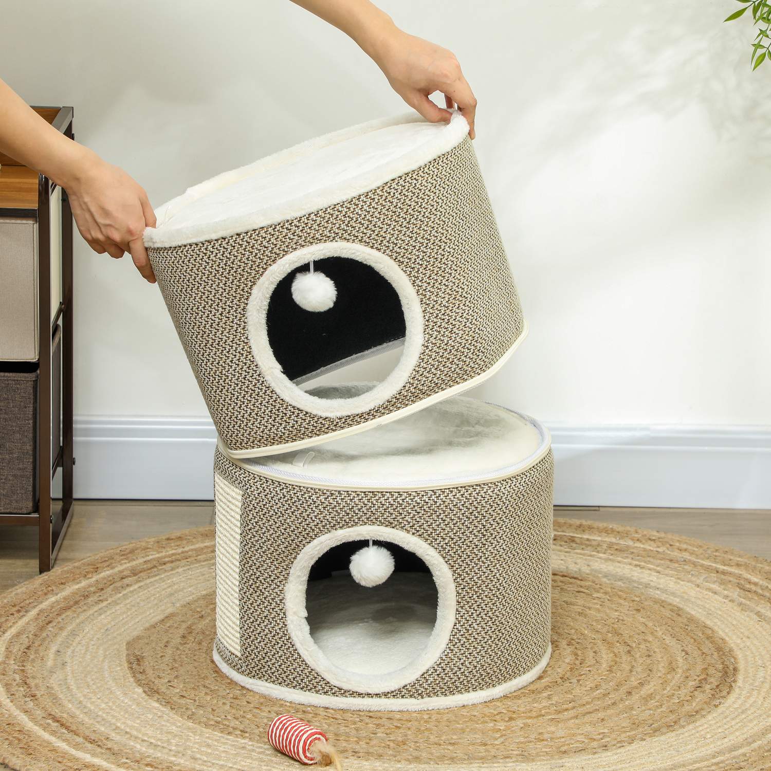 Cat Scratching Fat, Sisal, 56 cm, för katter upp till 5 kg
