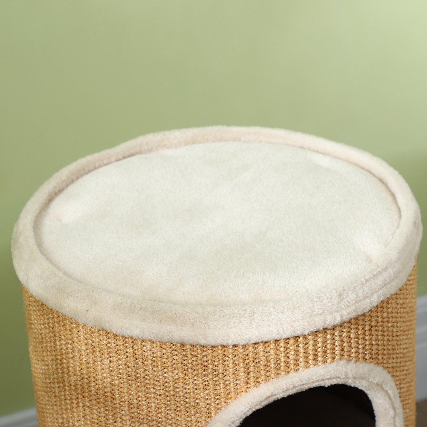 Kattskraptunna med 2 grottor, Sisal, 60 cm