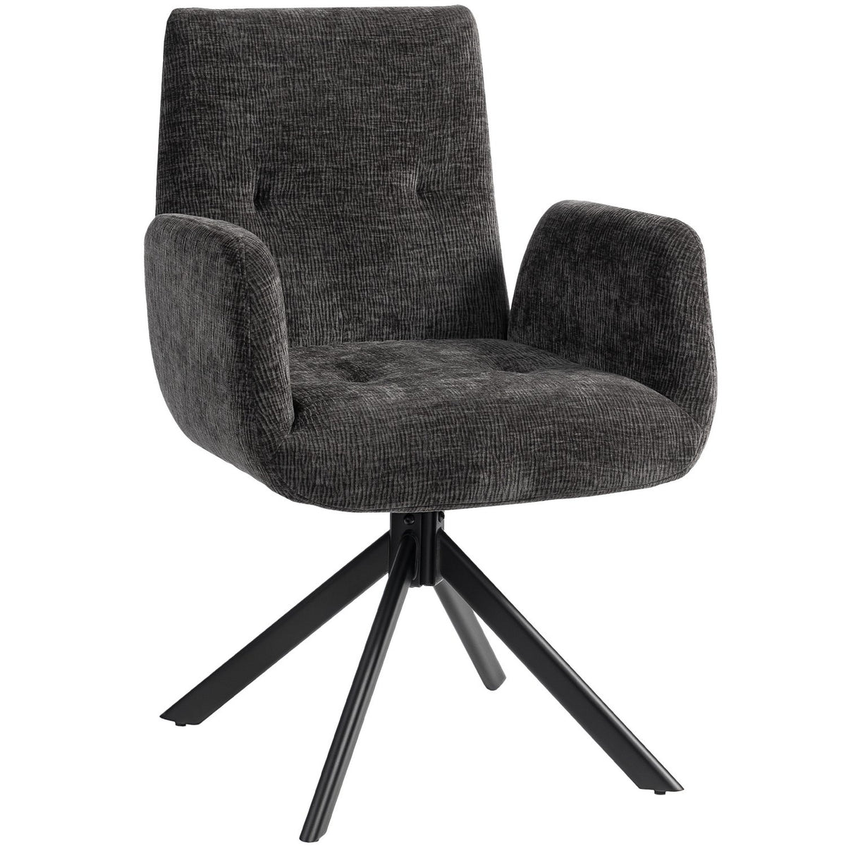 Snurrstol, moderne design, svart, kapasitet 120 kg