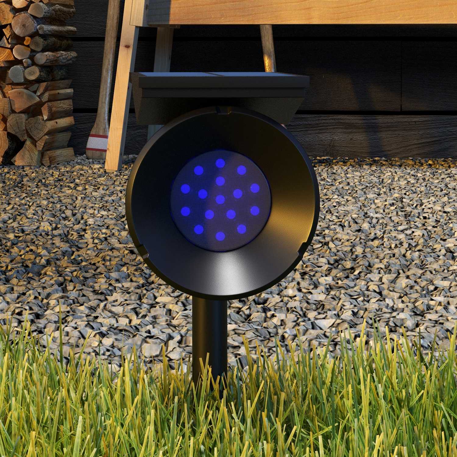 Solar Garden Lights, 2 färger, vägg-/golvmontering, IP54 vattentät