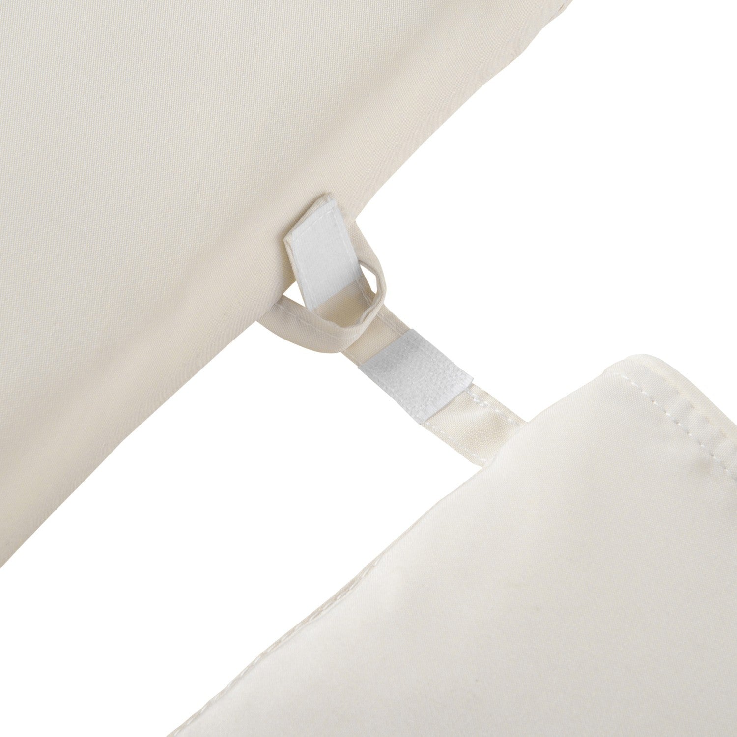 Krämvit utomhusstolsdyna, polyester, 198x53x5 cm