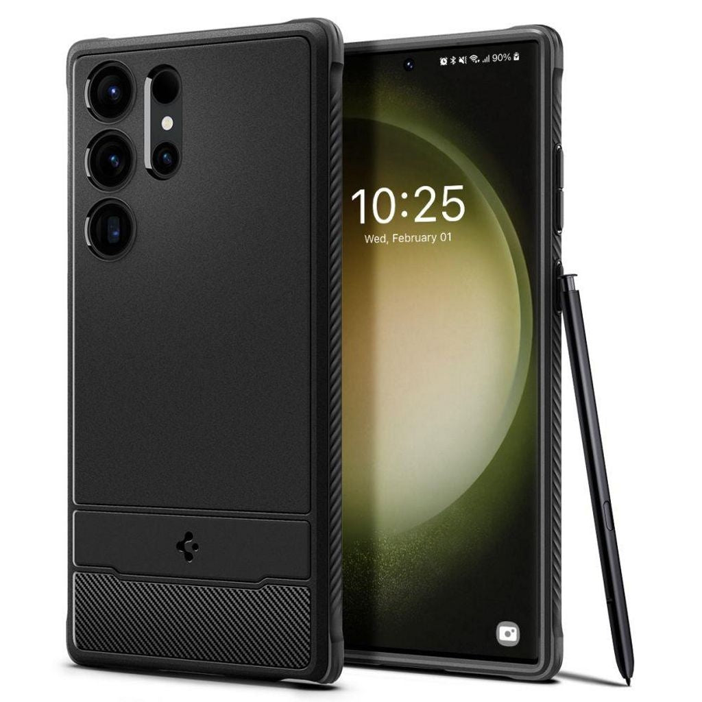 Spigen Rugged Armor Skal till Samsung Galaxy S23 Ultra - Svart