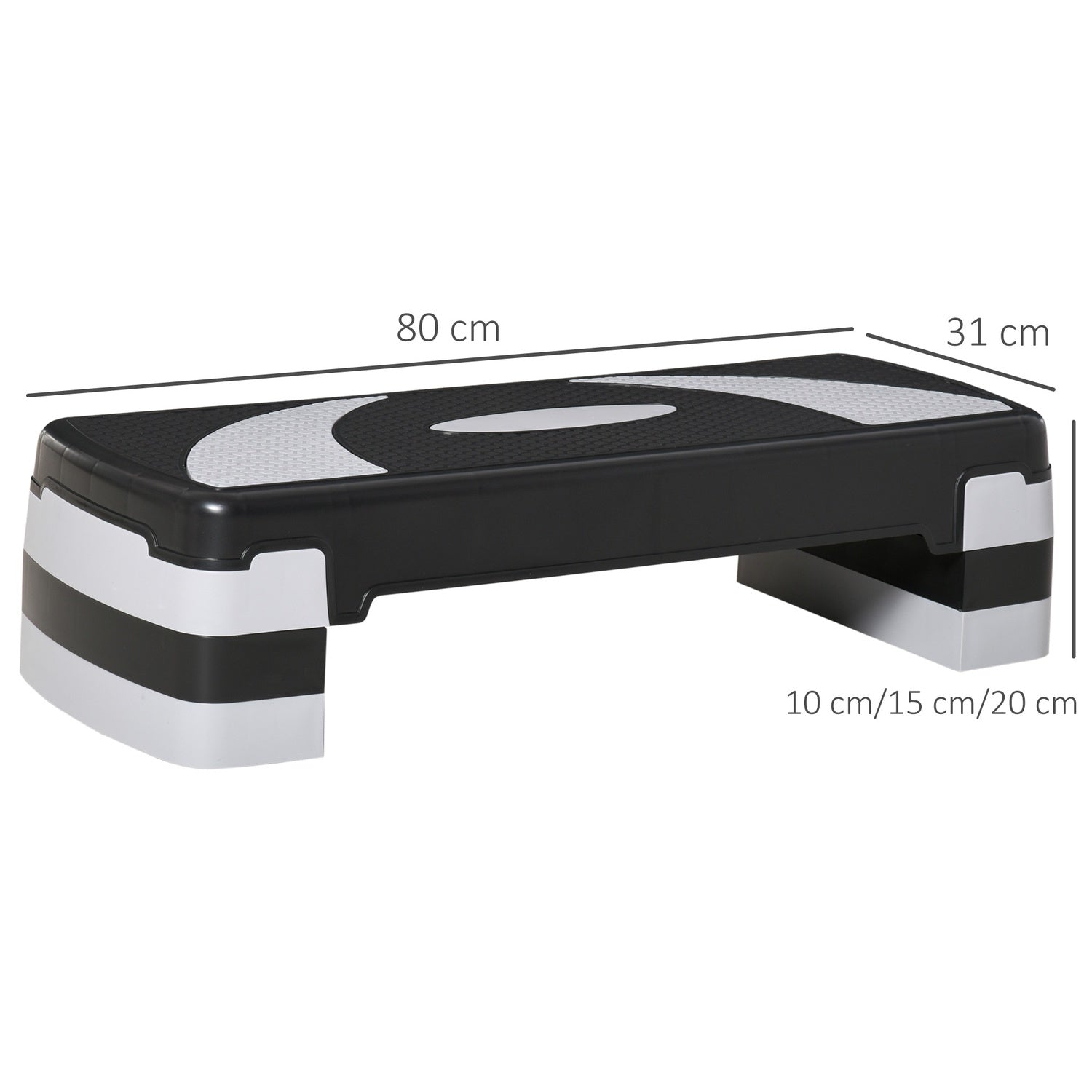 Justerbar Aerobic Stepper, 3 höjder, 150 kg kapacitet
