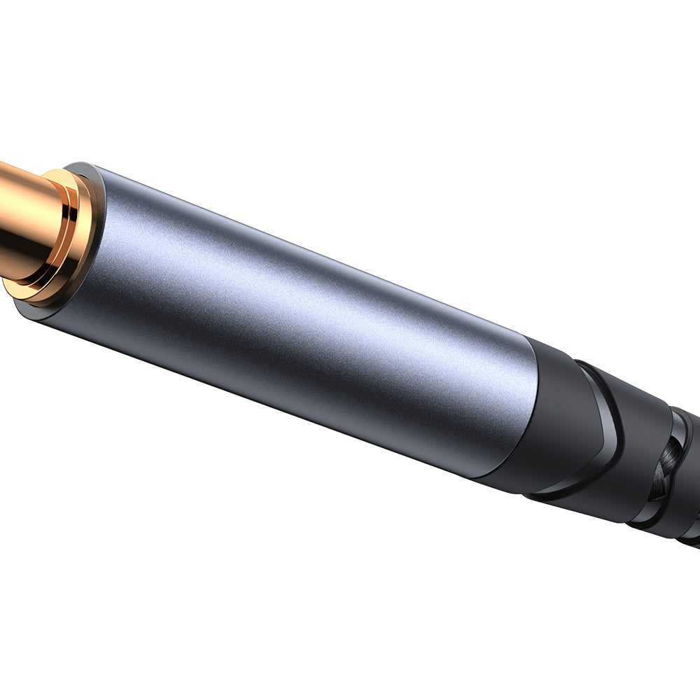 Stereoljudkabel för telefon AUX 3,5 mm minijack - USB-C 1,2 m svart