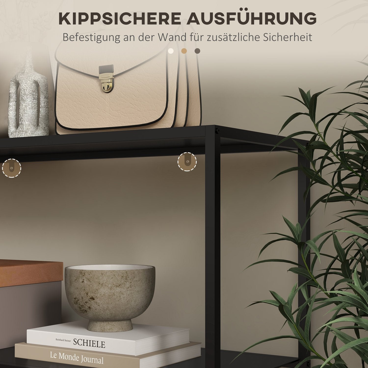 Stålkonsolbord, 2-våningsdesign, 90x30x75 cm