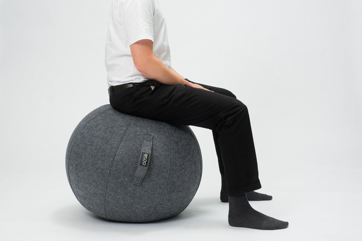 Stoo Active Ball - aktiv boll, ljusgrå, Ø65 cm