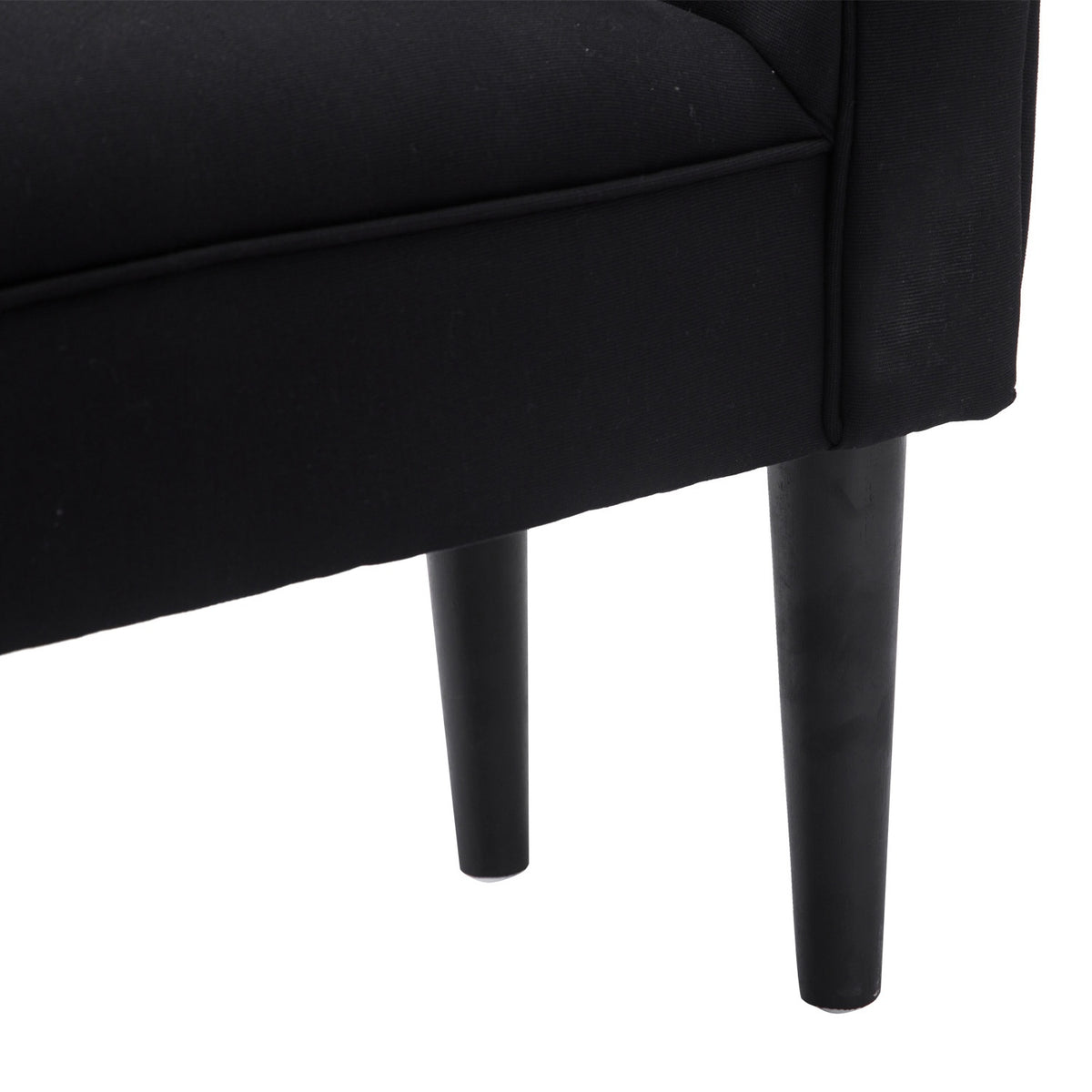 Svart polstret soveromsbenk – MDF og skum, 102x31x51 cm