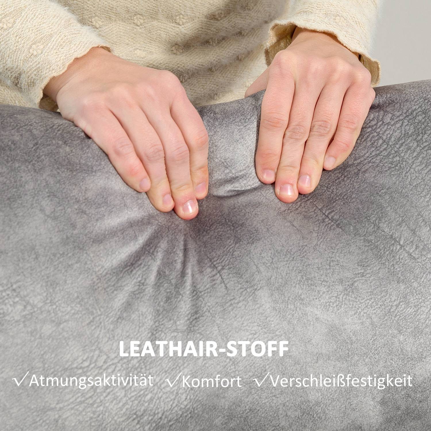 Vilstolssoffa, 2-sits med fotstöd, Pocket Spring, Grå