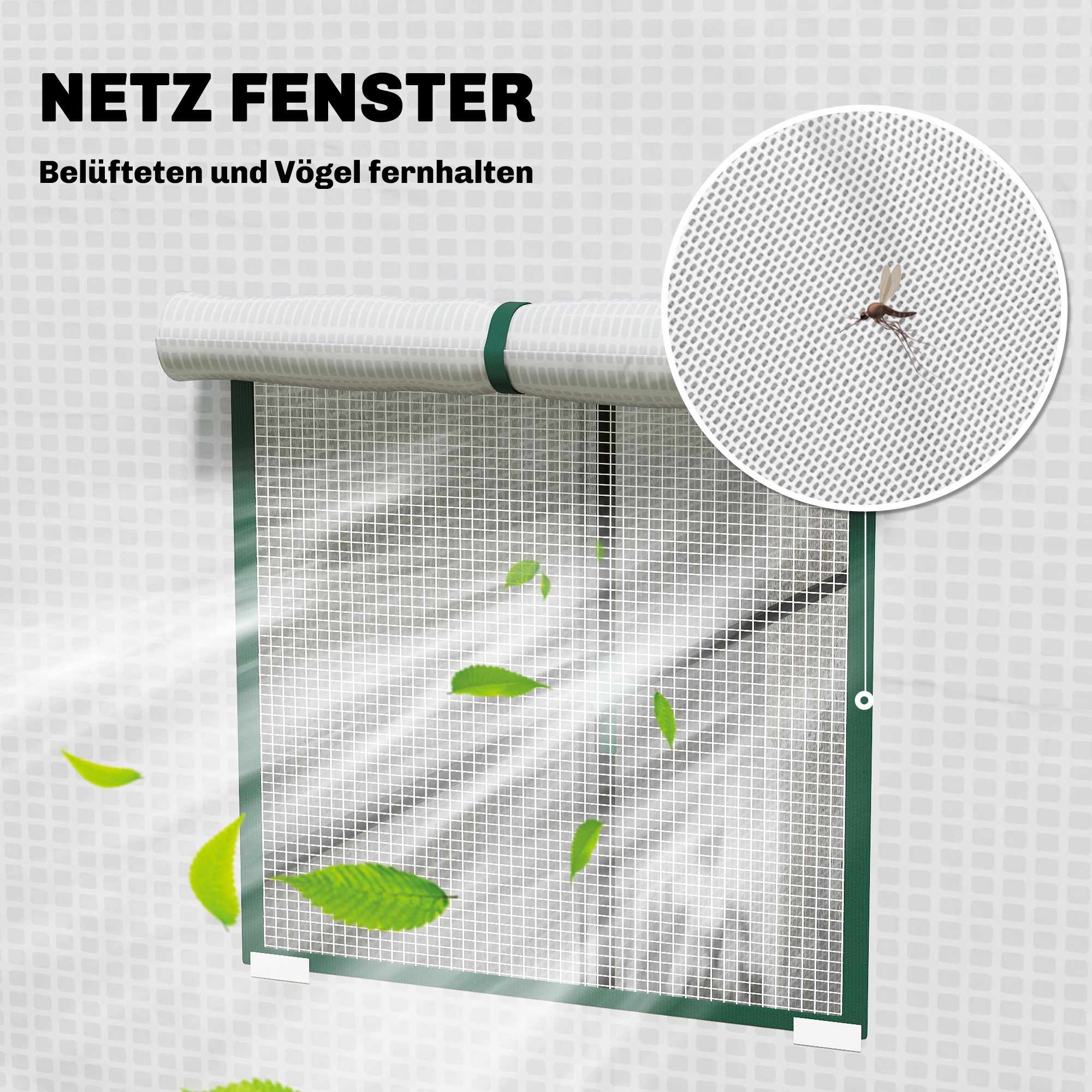 Tomatväxthus med rulldörr, 196 x 77 x 197 cm