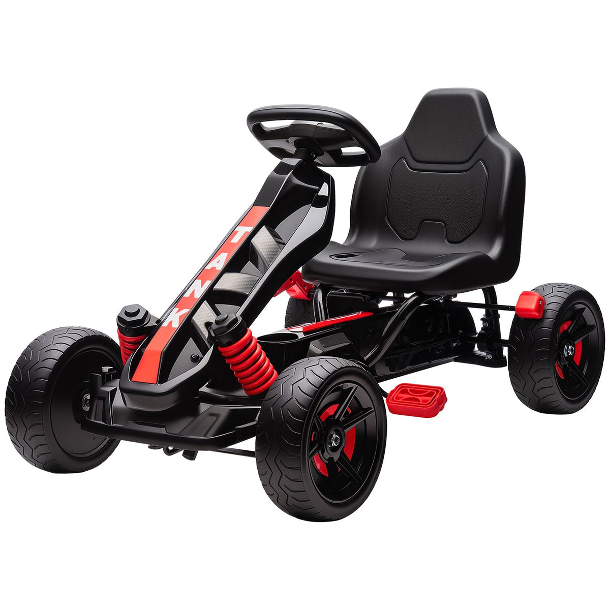 Trampgokart for barn, brems, sklisikre hjul, 3–6 år