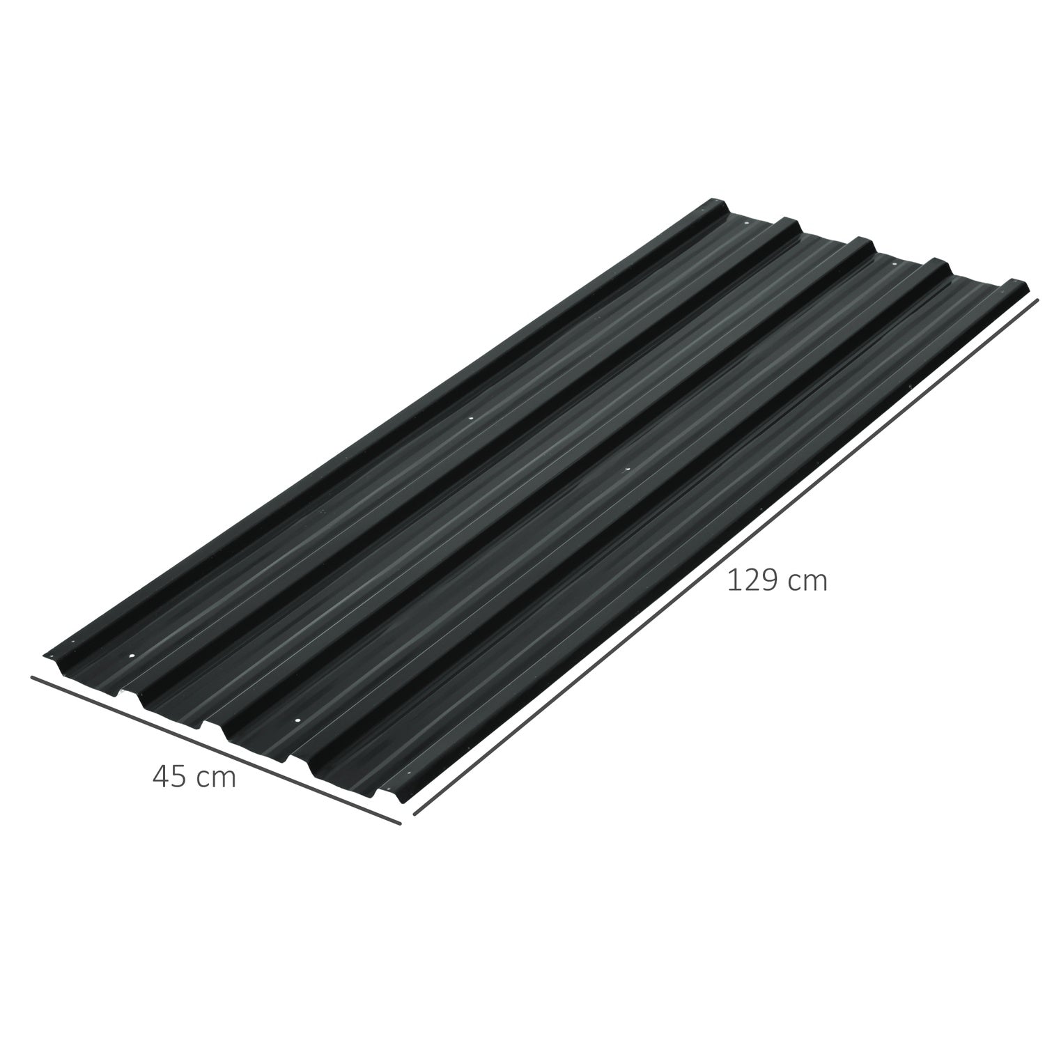 Trapetsformade galvaniserade takpaneler, 129x45 cm, 7 m², väderbeständig