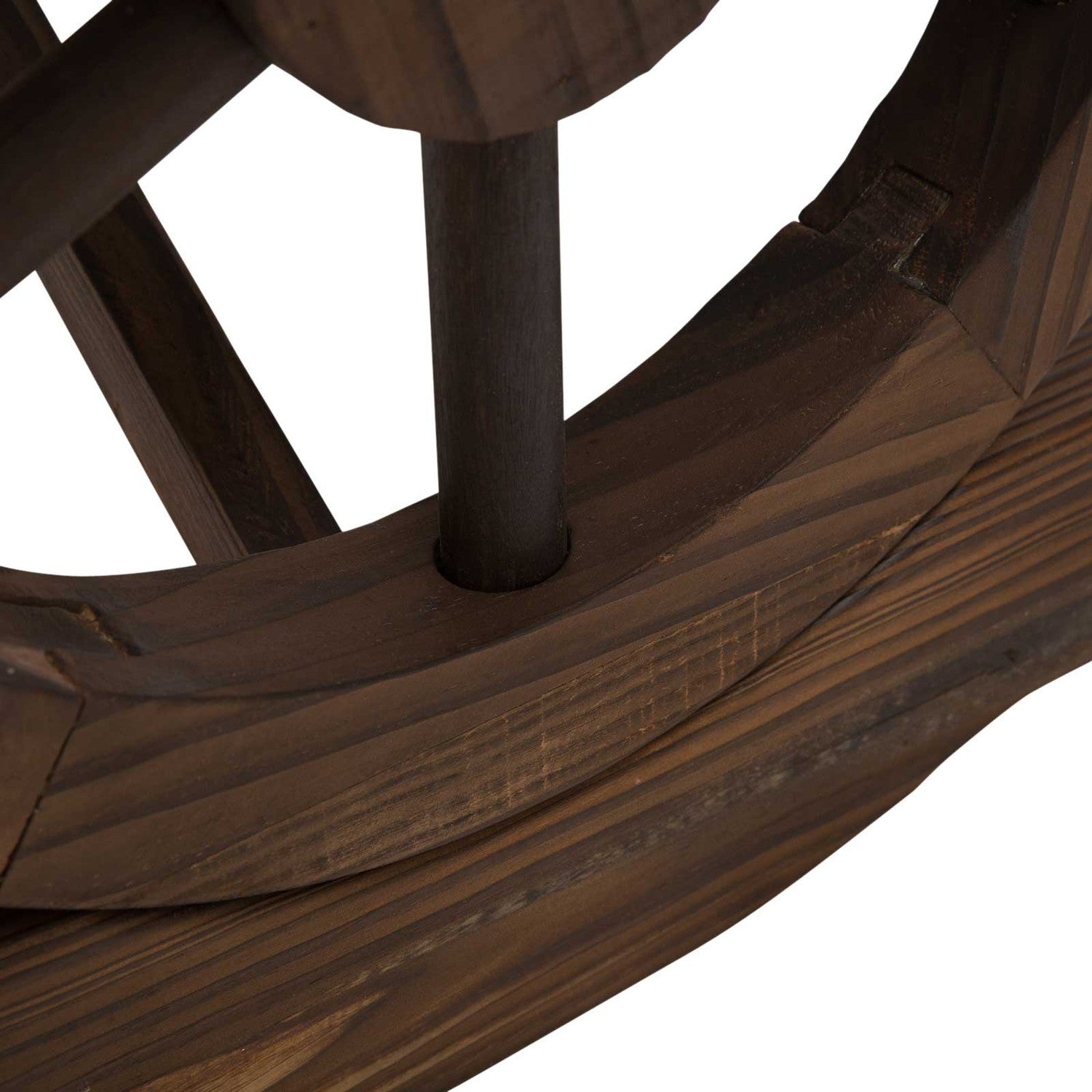 Trädgårdsbänk i trä, väderbeständig rustik design, 98 x 50 x 39,5 cm