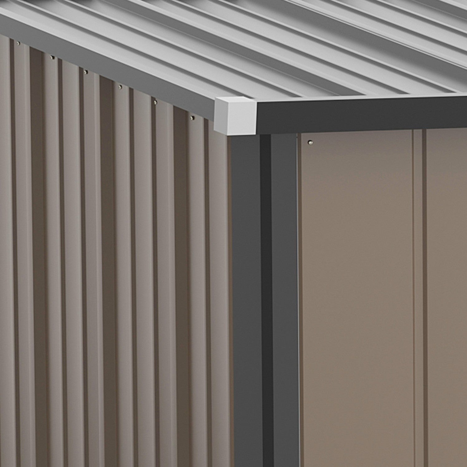 Trädgårdsbod 1,34m² Pent tak, galvaniserat stål Brun