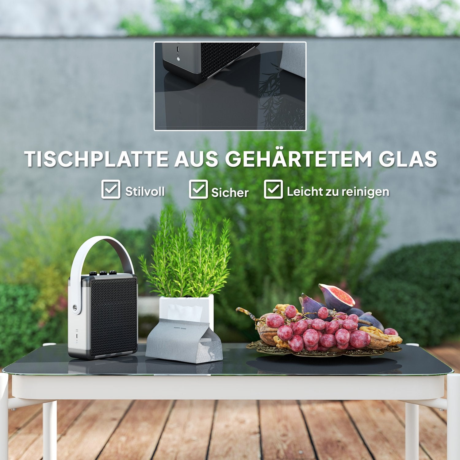 Loungeset i polyrattan utomhus med kuddar, säten 4