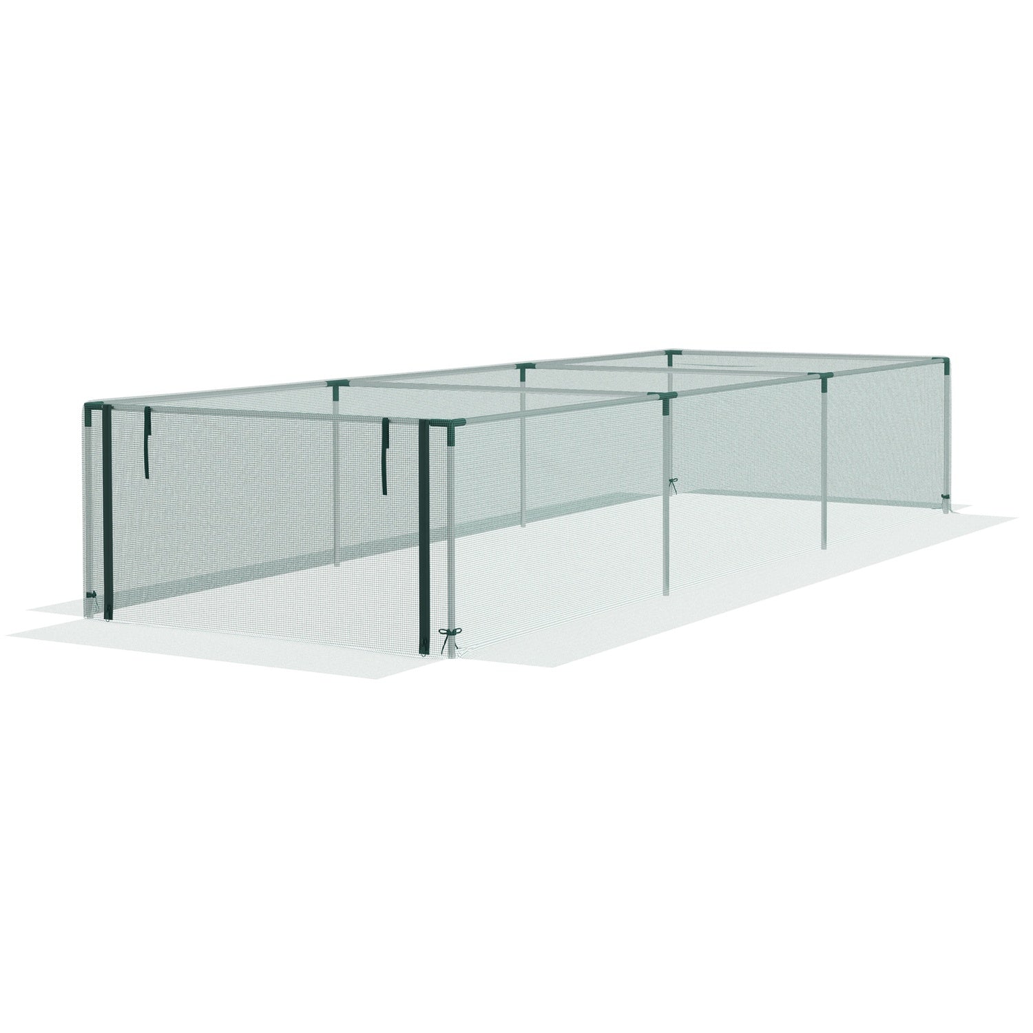 Trädgårdsnät för växtskydd, 1,25M x 3,73M, Dragkedja