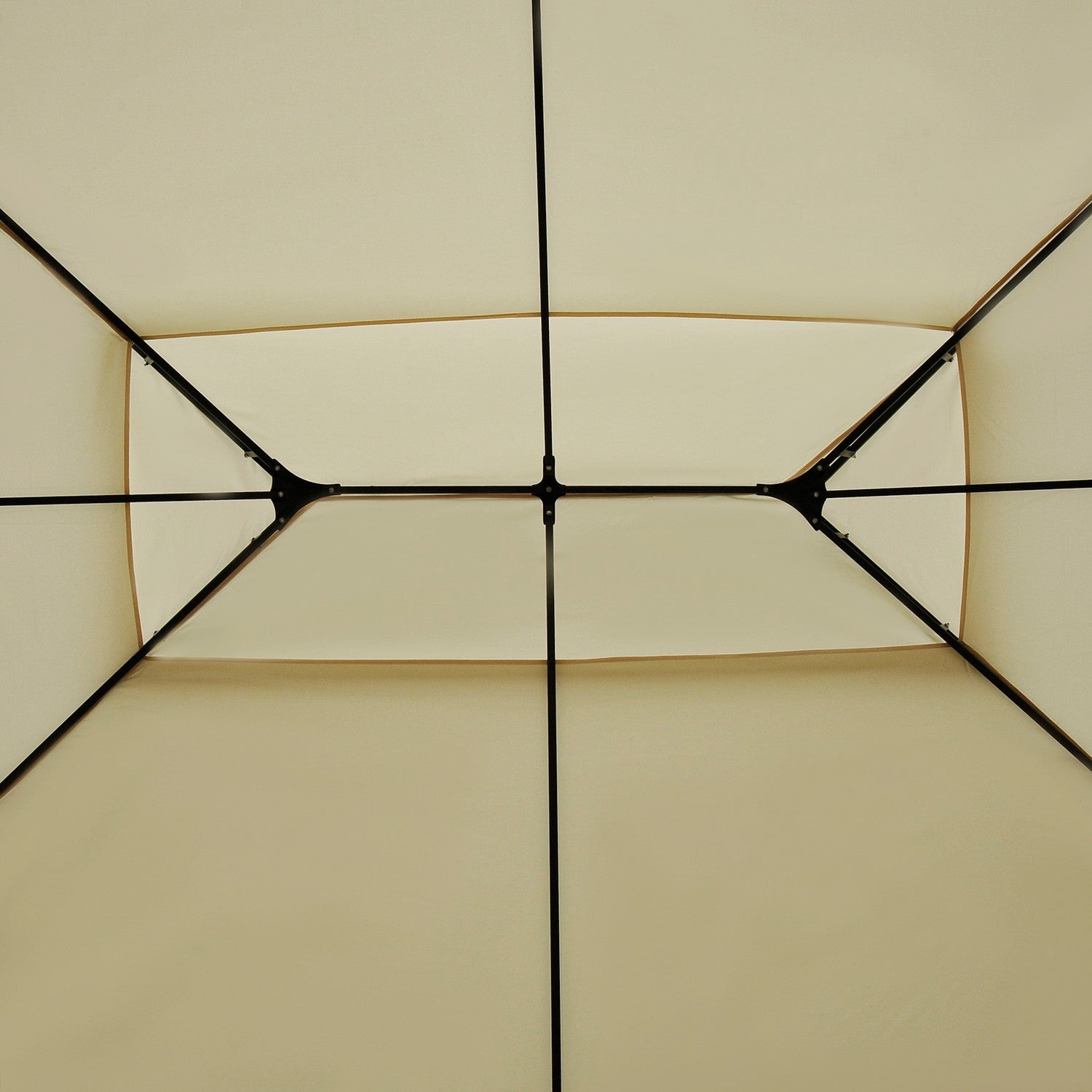 Trädgårdspaviljong Dubbeltak 3x4m Beige för utomhusevenemang