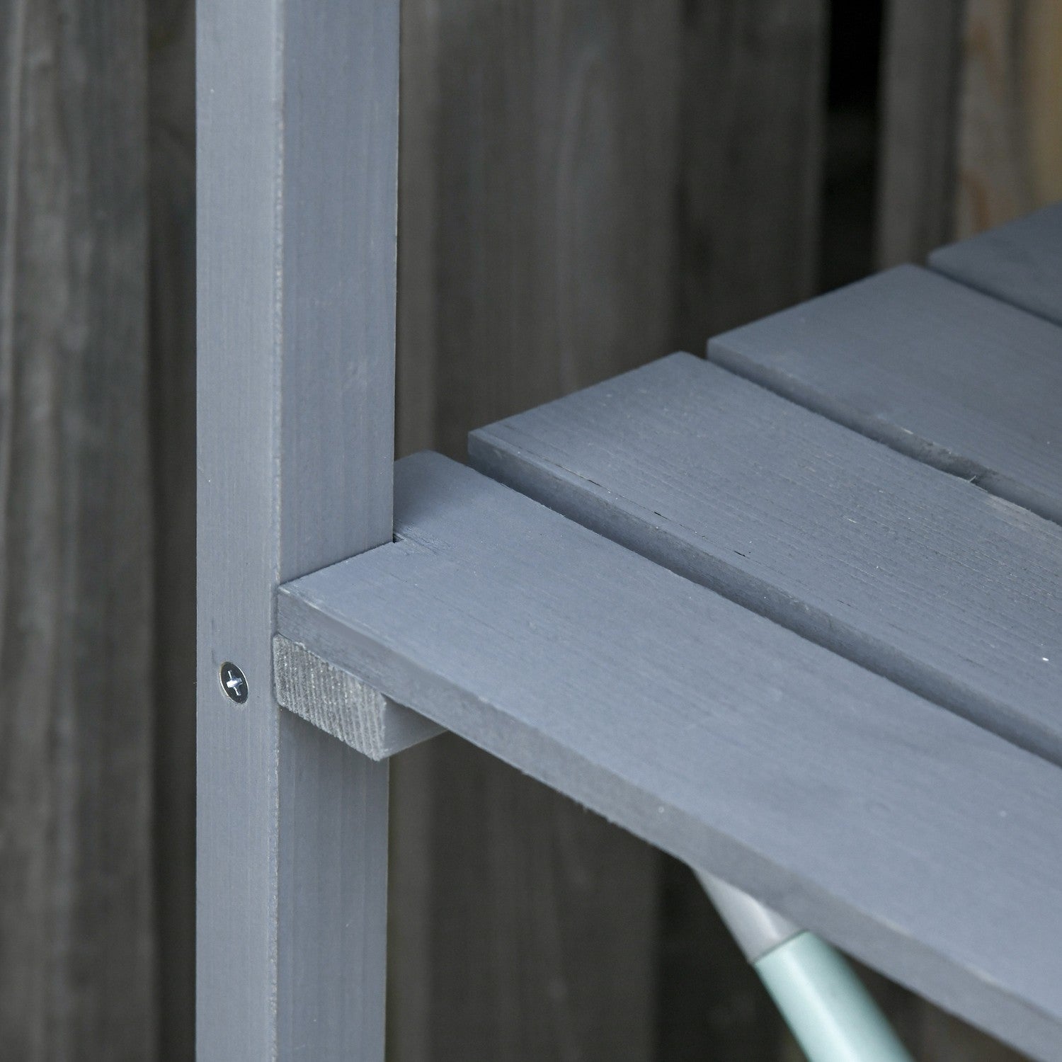 Trädgårdsplanteringsbord, metall & trä, 76x37x89cm