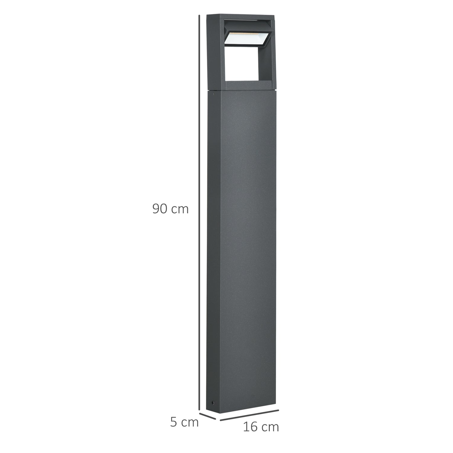 Trädgårdspollare utomhus, varm LED, justerbar, IP65