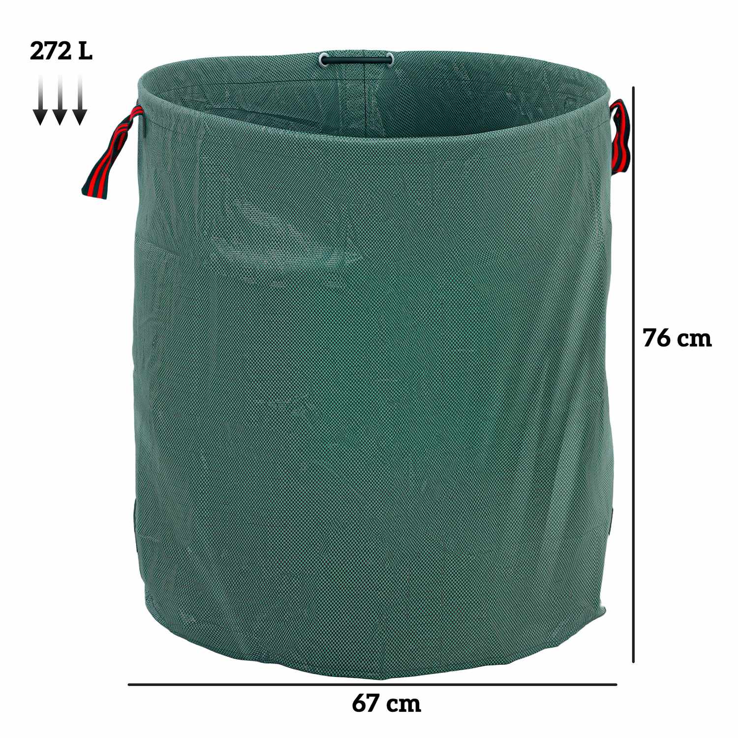 Vattentäta självstående trädgårdsavfallspåsar, 3-pack 272L