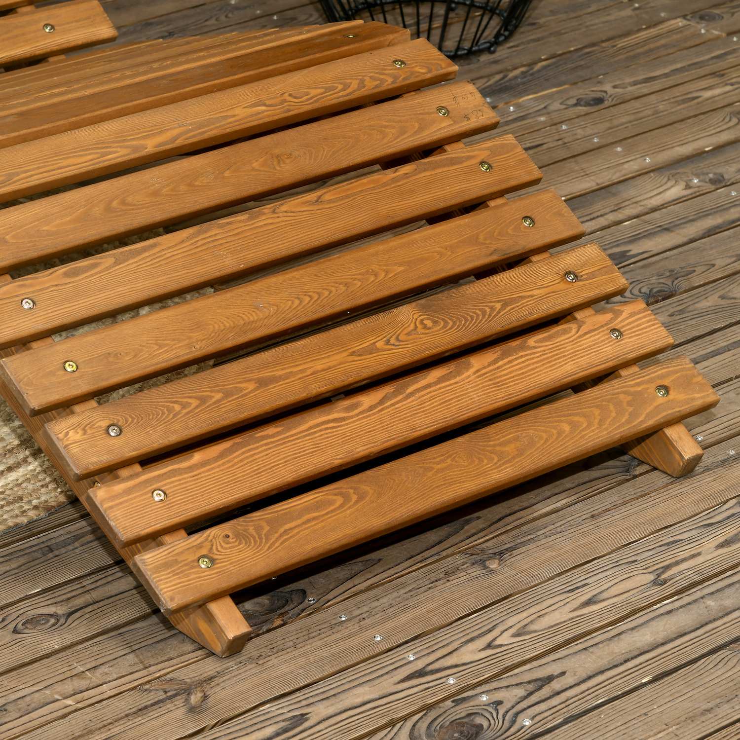 Trädgårdssäng i teak, kapacitet 120 kg, 66x170x77 cm