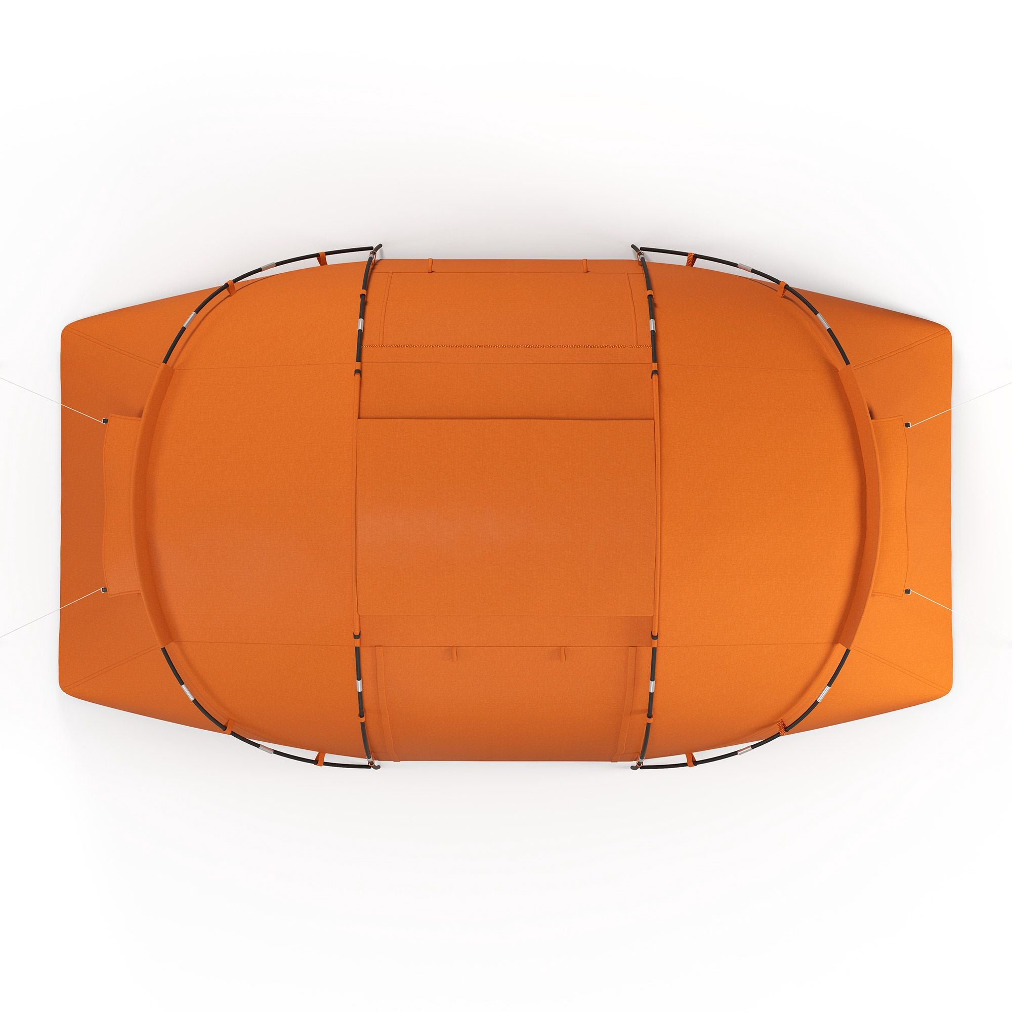 Tunneltält för 4-6 personer, vattentätt 2000 mm, orange