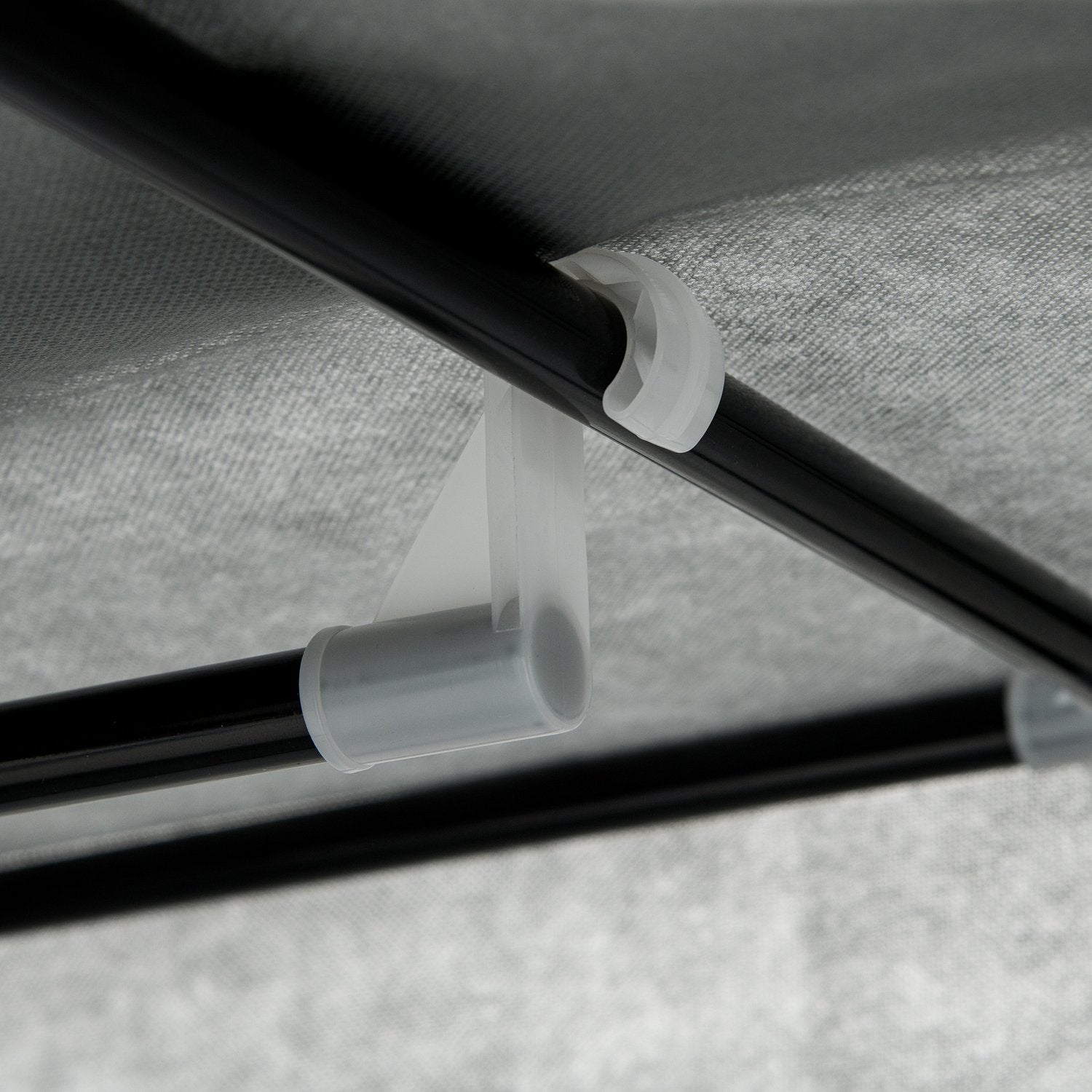 Tyggarderob – hopfällbar garderob med lådor & skena, mörkgrå