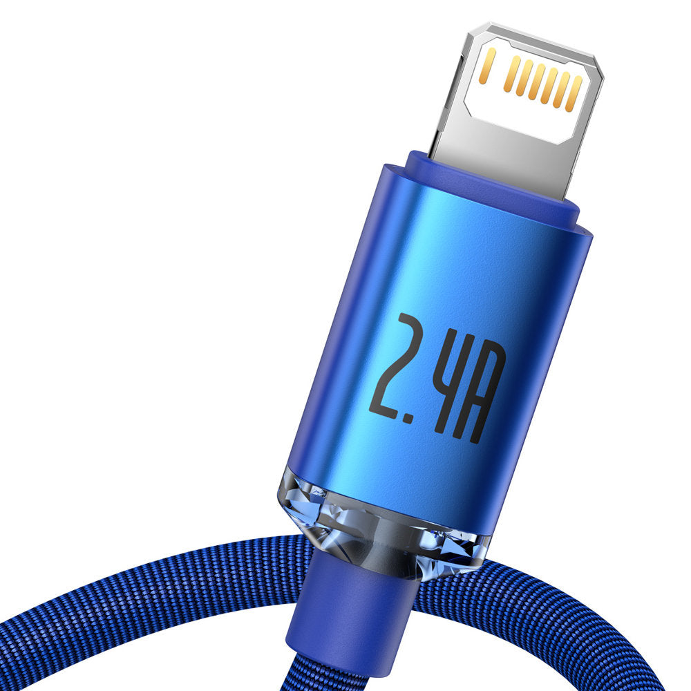 USB - Lightning-kabel för snabb laddning och dataöverföring, 1,2 m, blå