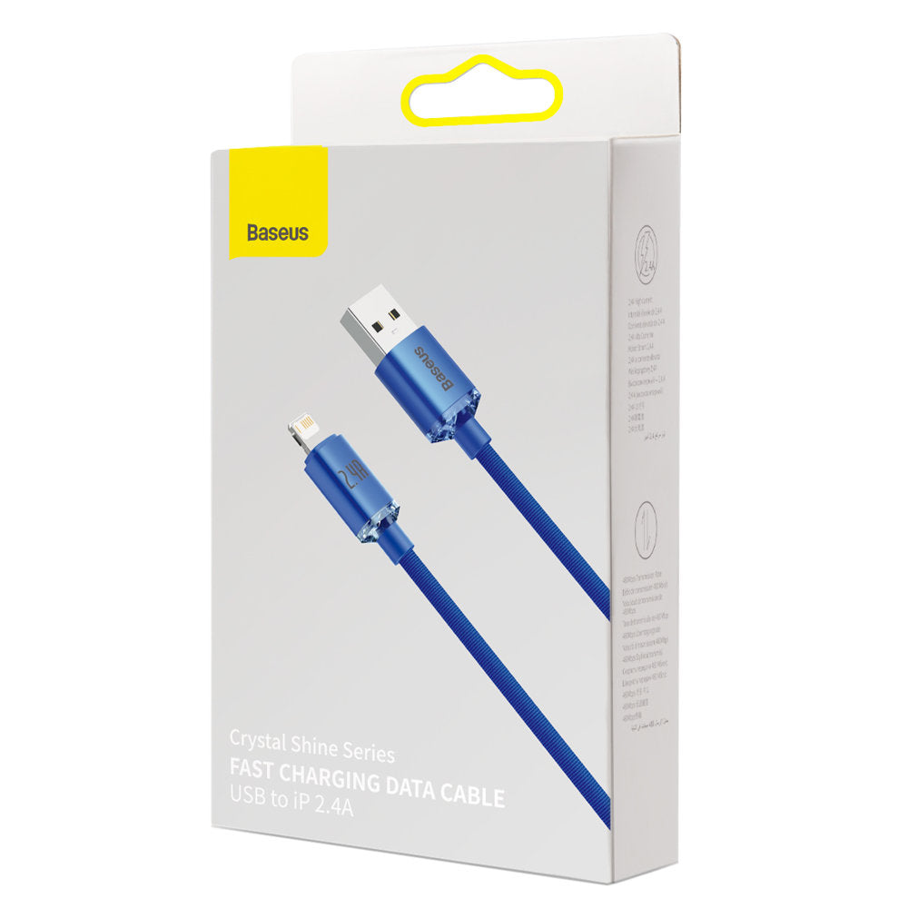 USB - Lightning-kabel för snabb laddning och dataöverföring, 1,2 m, blå