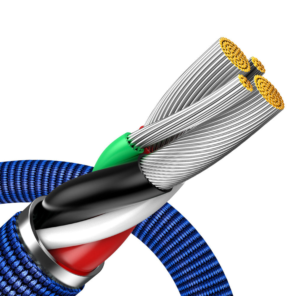 USB - Lightning-kabel för snabb laddning och dataöverföring, 1,2 m, blå