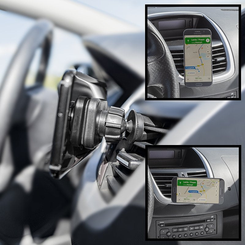Universal smartphonehållare med magnet för ventilationsgaller