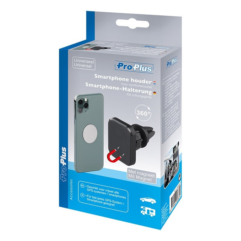 Universal smartphonehållare med magnet för ventilationsgaller