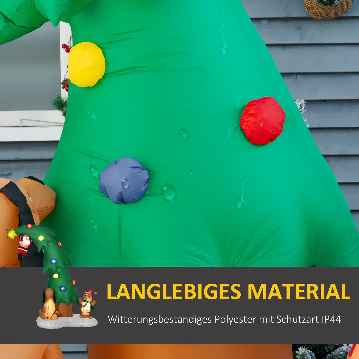Uppblåsbar 223 Cm Jultomte med LED-ljus – Juldekor