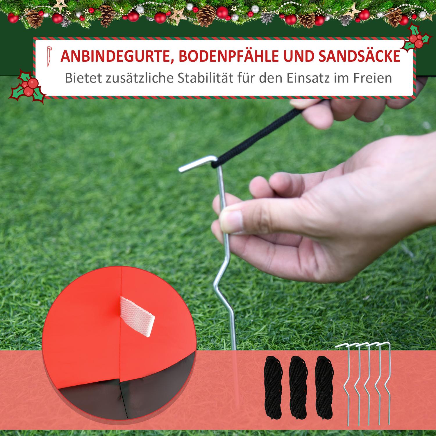 Uppblåsbar jultomte med LED-ljus, 2,4m, inomhus/utomhus