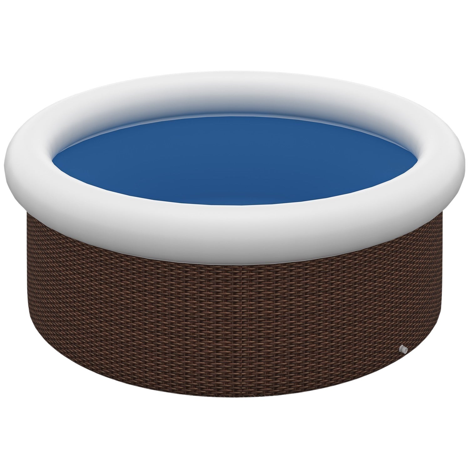 Uppblåsbar ovanjordspool, rottingeffekt, 300 cm, brun