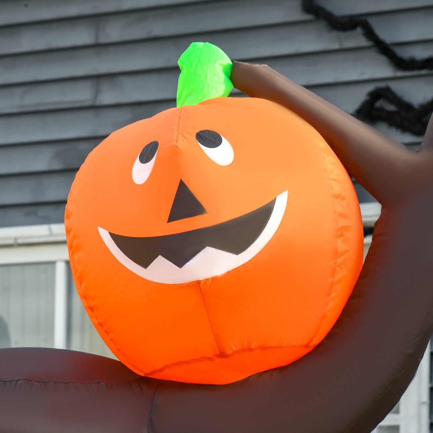 Uppblåsbart Halloweenträd med pumpa & LED-lampor, 180cm