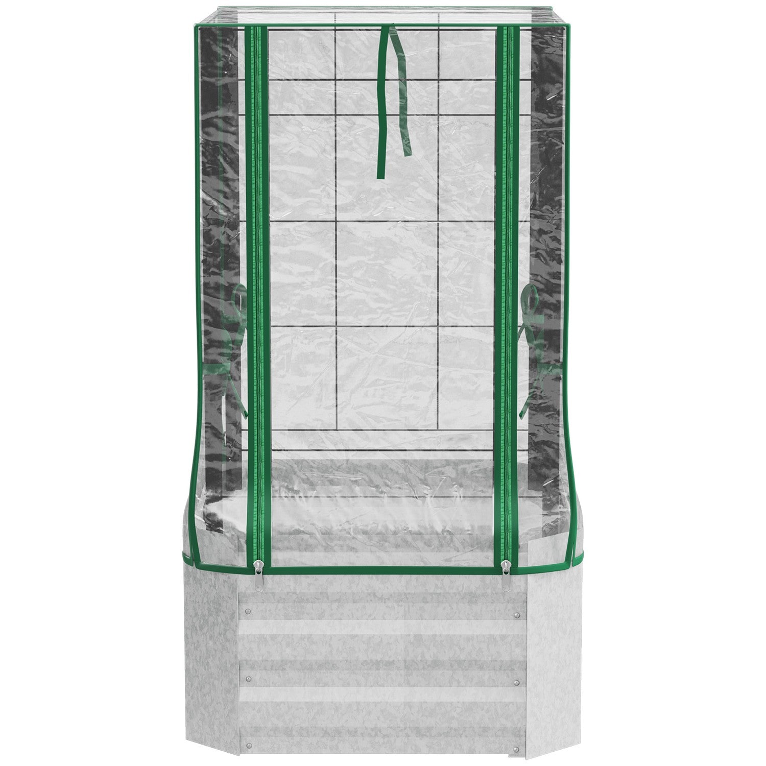 Upphöjd trädgårdsbäddset med överdrag & spaljé för vinstockar, 53x53x90cm