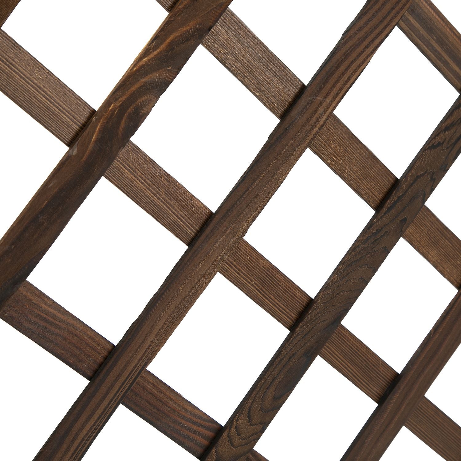 Upphöjd träsäng och spaljé för klätterväxter, 72,5x31,5x149,5 cm