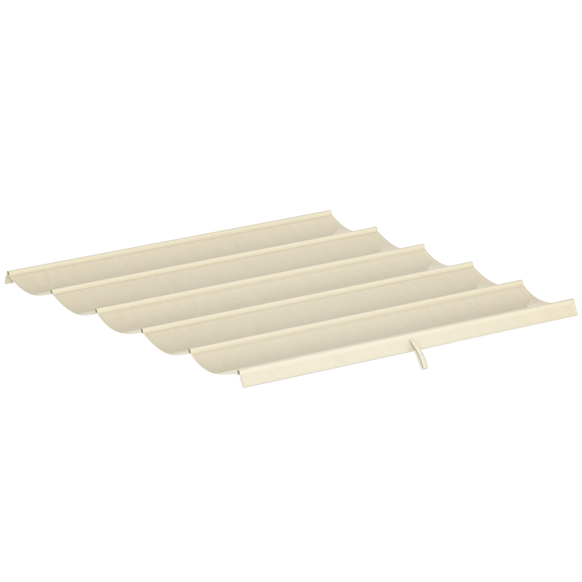 Utdragbar pergolatak 3x3m, krämfärgad, polyester