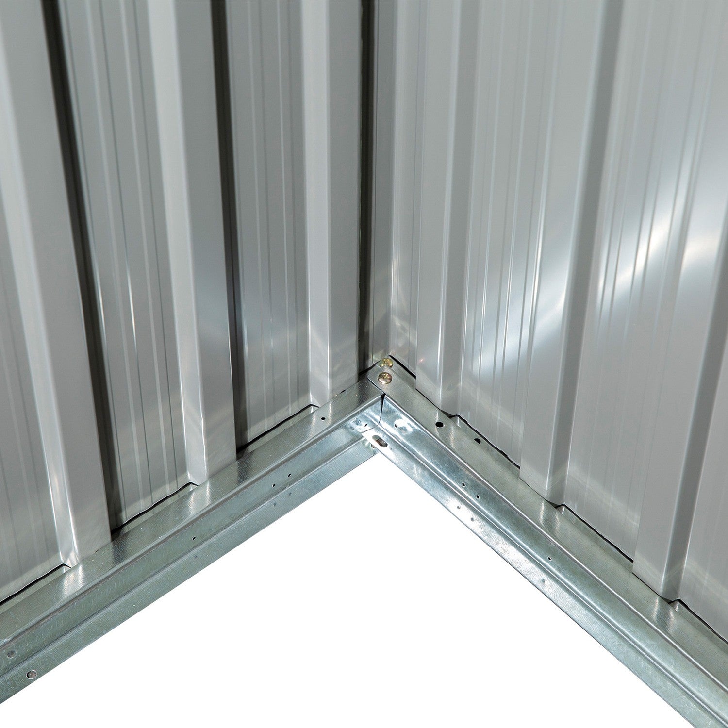 Utomhusredskapsbod, stål med dörr, grön, 142x84x189 cm