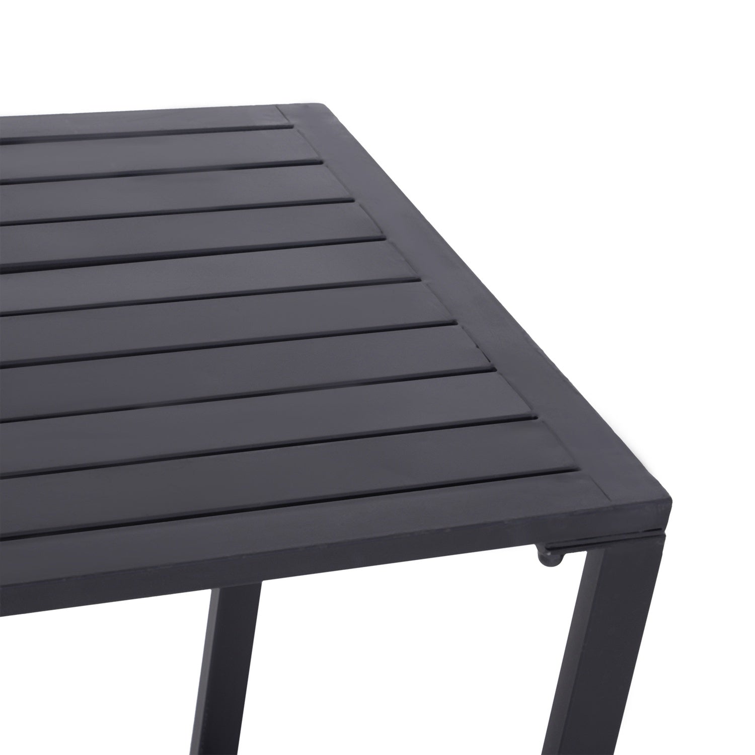 Utomhussittgrupp i metall, 3-delat set, svart finish