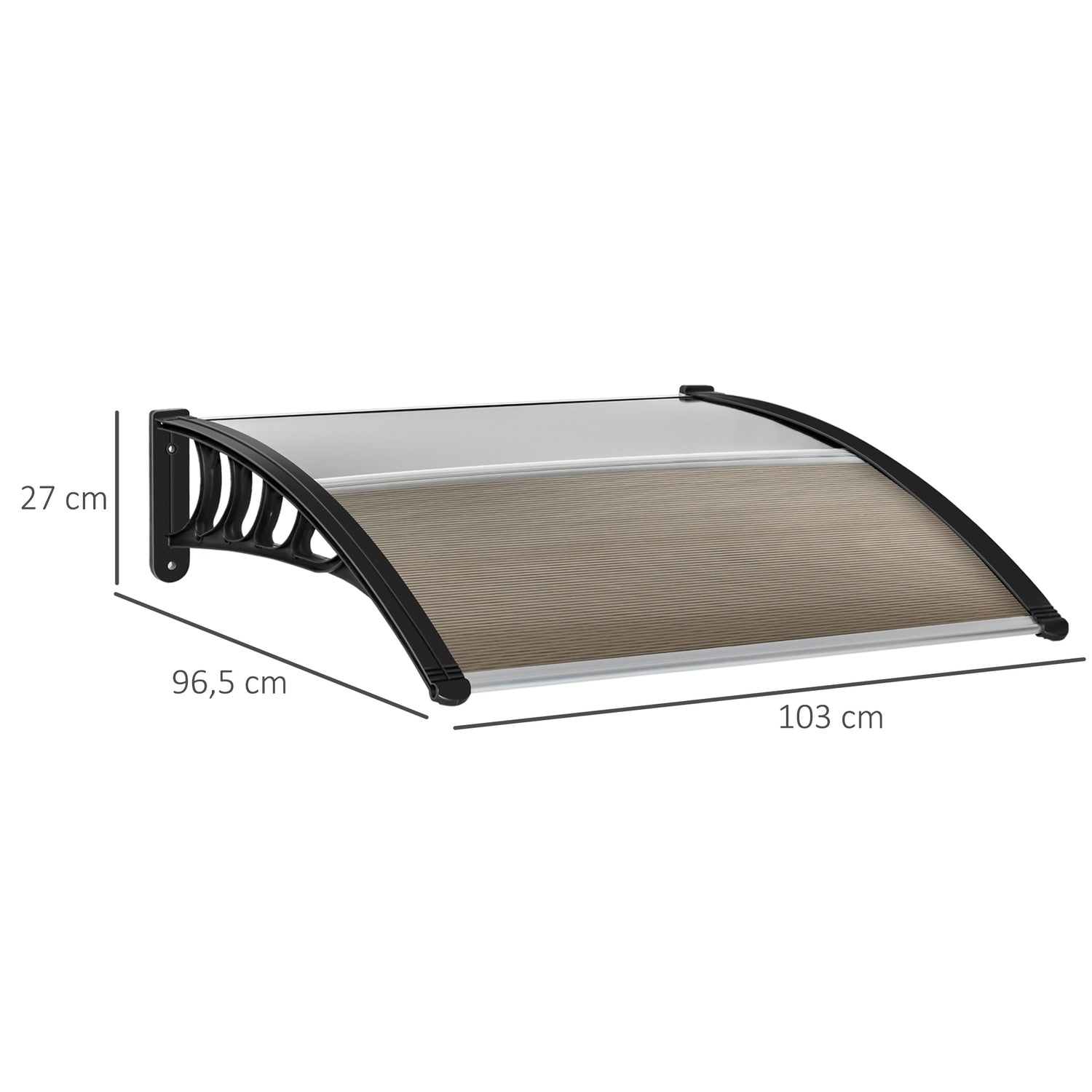 Utomhus skrivbordstak – UV, regn- och solskydd, aluminium