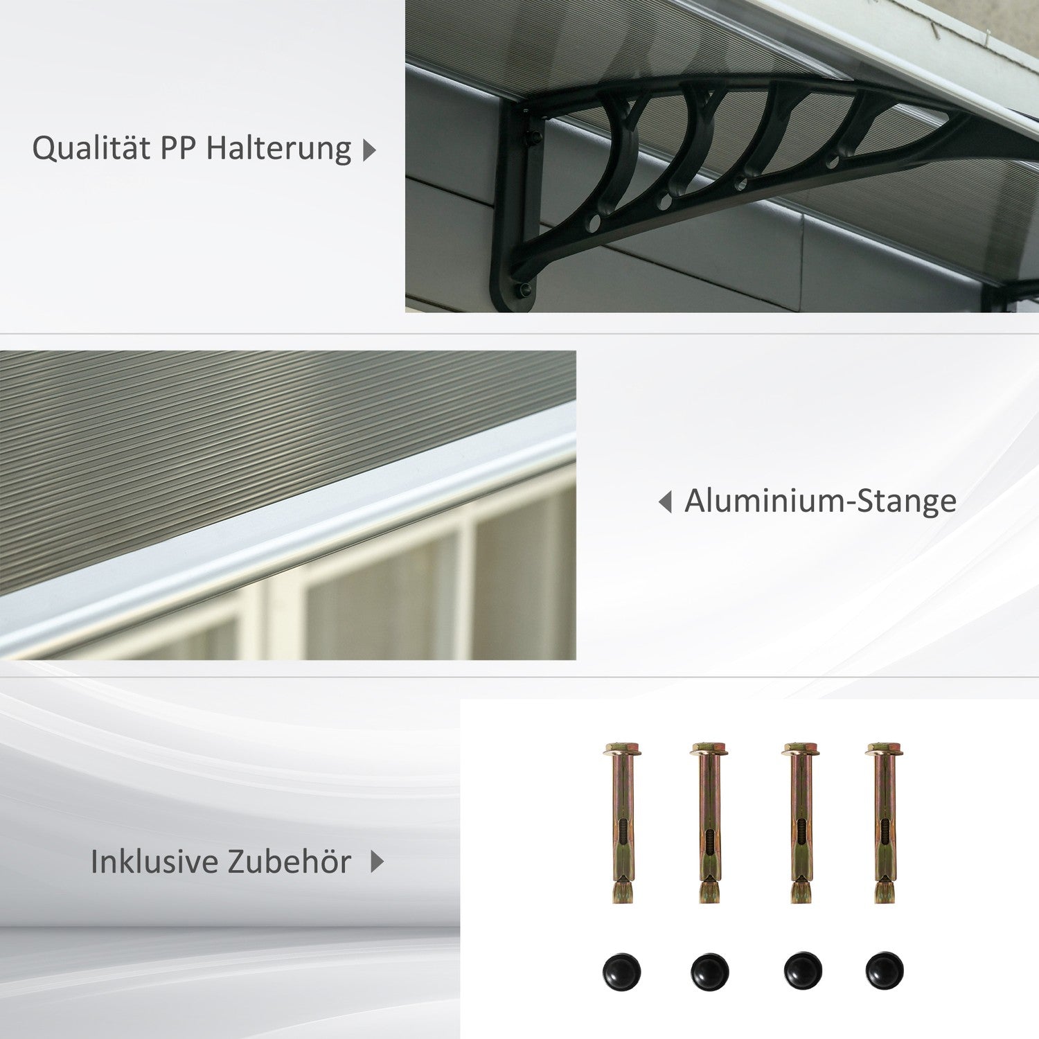 Utomhus skrivbordstak – UV, regn- och solskydd, aluminium