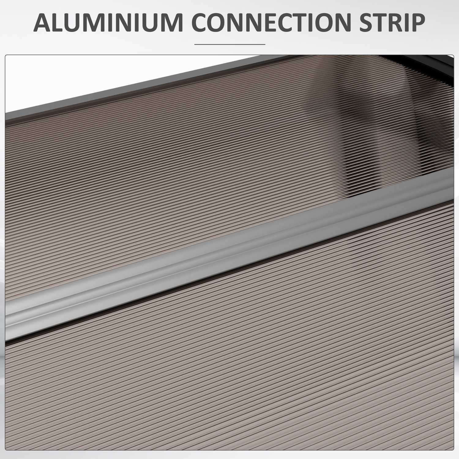 Utomhus skrivbordstak – UV, regn- och solskydd, aluminium