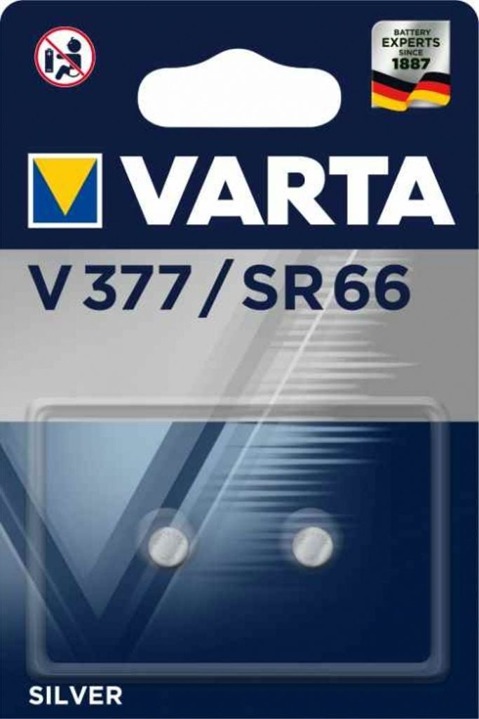 VARTA Silver Coin knappcellsbatteri V377 / SR67, 2-pack