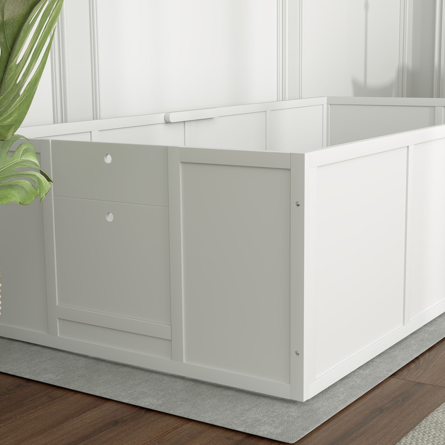 Valplåda med justerbara ingångar, halkfri granträ