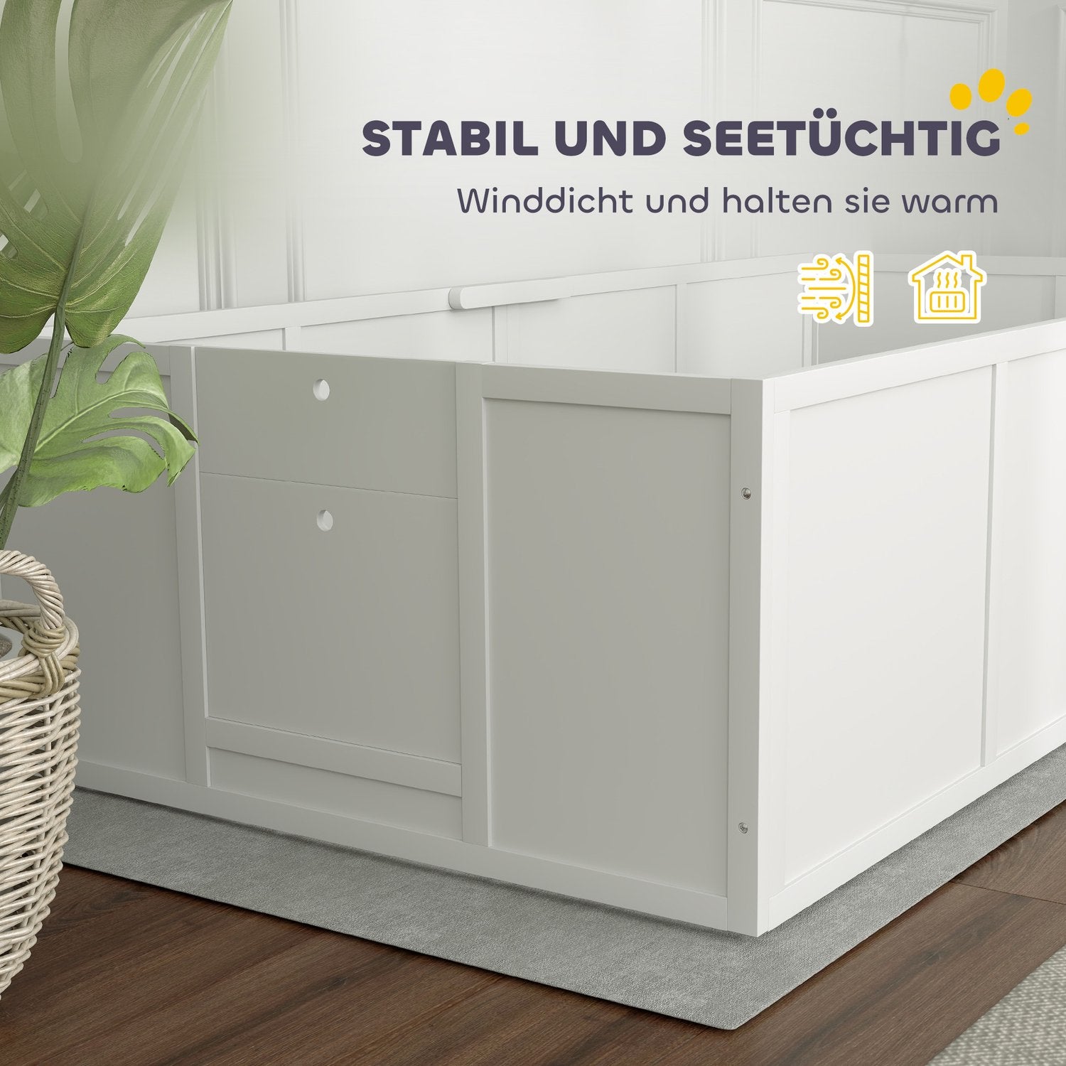 Valplåda med justerbara ingångar, halkfri granträ