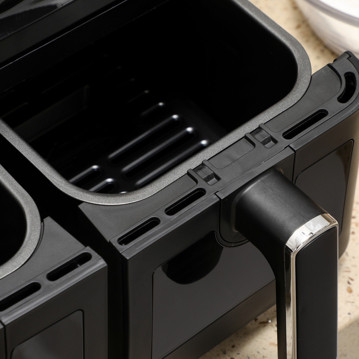 8L Air Fryer, Dual Chamber, No Oil, 2500W, Svart
