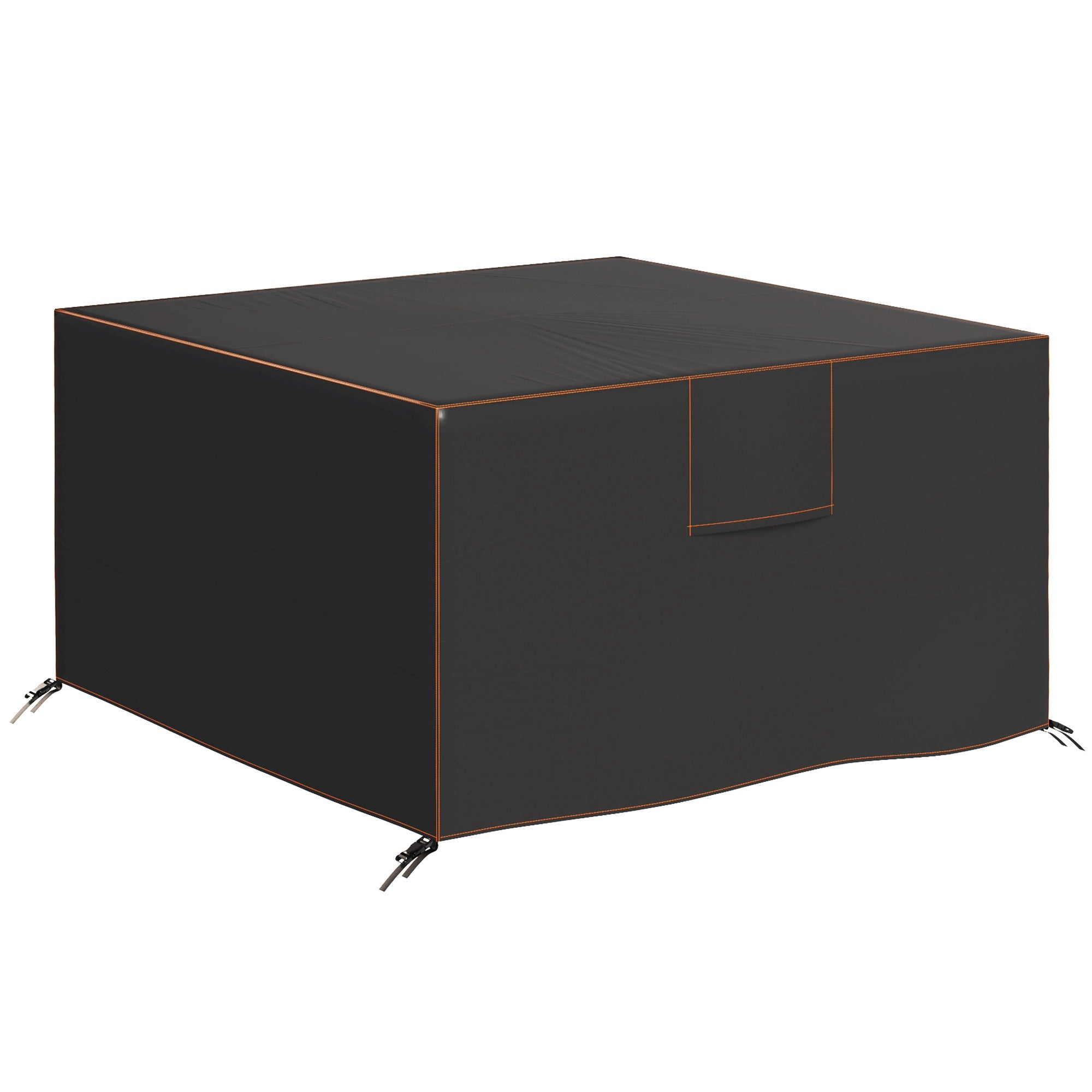 Vattentätt överdrag för trädgårdsmöbler, 420D Oxford, 125x125x74cm